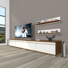 Decoraktiv Eko 220t Mdf Tv Ünitesi Tv Sehpası Ceviz - Beyaz