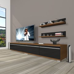 Decoraktiv Eko 220t Mdf Tv Ünitesi Tv Sehpası Ceviz - Siyah