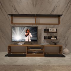 Decoraktiv Eko 5B Mdf Dvd Tv Ünitesi Tv Sehpası Ceviz - Siyah