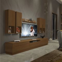 Decoraktiv Trendstyle 8DAS Slm Tv Ünitesi Tv Sehpası Ceviz