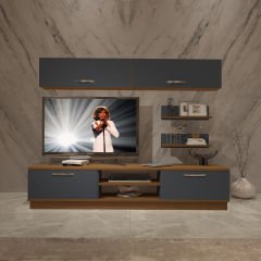 Decoraktiv Eko 5B Mdf Dvd Tv Ünitesi Tv Sehpası Ceviz - Antrasit