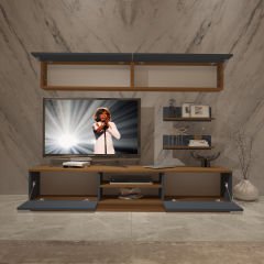 Decoraktiv Eko 5B Mdf Dvd Tv Ünitesi Tv Sehpası Ceviz - Antrasit