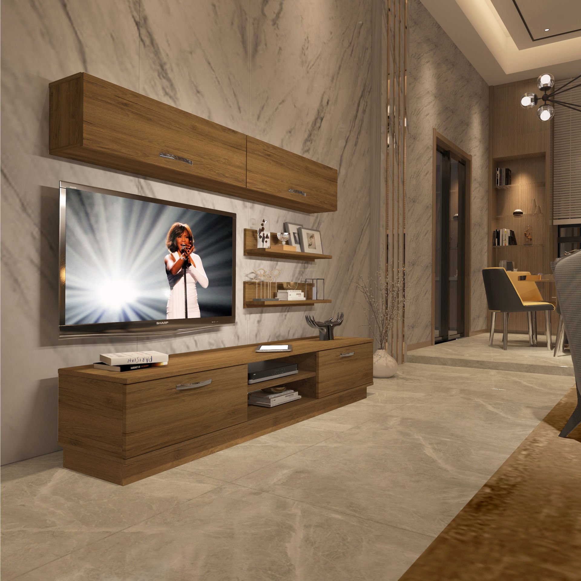 Decoraktiv Eko 5B Mdf Dvd Tv Ünitesi Tv Sehpası Pera
