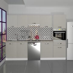 Decoraktiv Elite 280 Ankastre Boy Dolaplı MDF Hazır Mutfak Dolabı Kumtaşı
