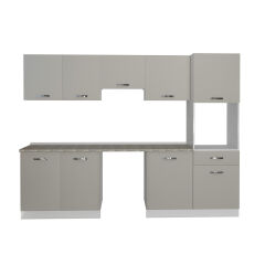 Decoraktiv Elite 280 Ankastre Boy Dolaplı MDF Hazır Mutfak Dolabı Kumtaşı