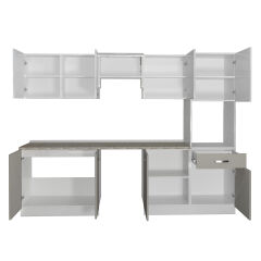 Decoraktiv Elite 280 Ankastre Boy Dolaplı MDF Hazır Mutfak Dolabı Kumtaşı - Beyaz