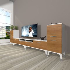Decoraktiv Eko 9220 Slm Silver Tv Ünitesi Tv Sehpası Beyaz - Ceviz