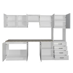 Decoraktiv Elite 280Q Ankastre Boy Dolaplı MDF Hazır Mutfak Dolabı Parlak Beyaz