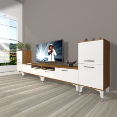 Decoraktiv Eko 9220 Slm Silver Tv Ünitesi Tv Sehpası Ceviz - Beyaz