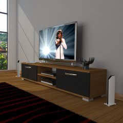 Decoraktiv Eko 140 Slm Dvd Tv Ünitesi Tv Sehpası Ceviz - Siyah