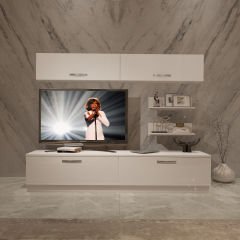 Decoraktiv Eko 5B Slm Std Tv Ünitesi Tv Sehpası Parlak Beyaz