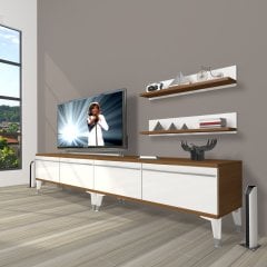 Decoraktiv Eko 220t Mdf Silver Tv Ünitesi Tv Sehpası Ceviz - Beyaz
