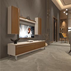 Decoraktiv Eko 7 Mdf Std Krom Ayaklı Tv Ünitesi Tv Sehpası