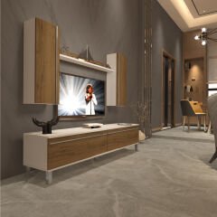 Decoraktiv Eko 7 Mdf Std Krom Ayaklı Tv Ünitesi Tv Sehpası