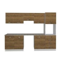 Decoraktiv Elite 280Q Ankastre Boy Dolaplı MDF Hazır Mutfak Dolabı Pera