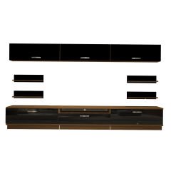 Decoraktiv Trendstyle 8Y Mdf Tv Ünitesi Tv Sehpası Ceviz - Siyah