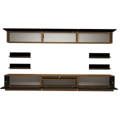 Decoraktiv Trendstyle 8Y Mdf Tv Ünitesi Tv Sehpası Ceviz - Siyah