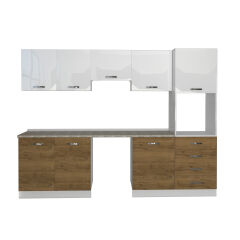 Decoraktiv Elite 280Q Ankastre Boy Dolaplı MDF Hazır Mutfak Dolabı Pera - Beyaz