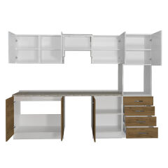 Decoraktiv Elite 280Q Ankastre Boy Dolaplı MDF Hazır Mutfak Dolabı Pera - Beyaz