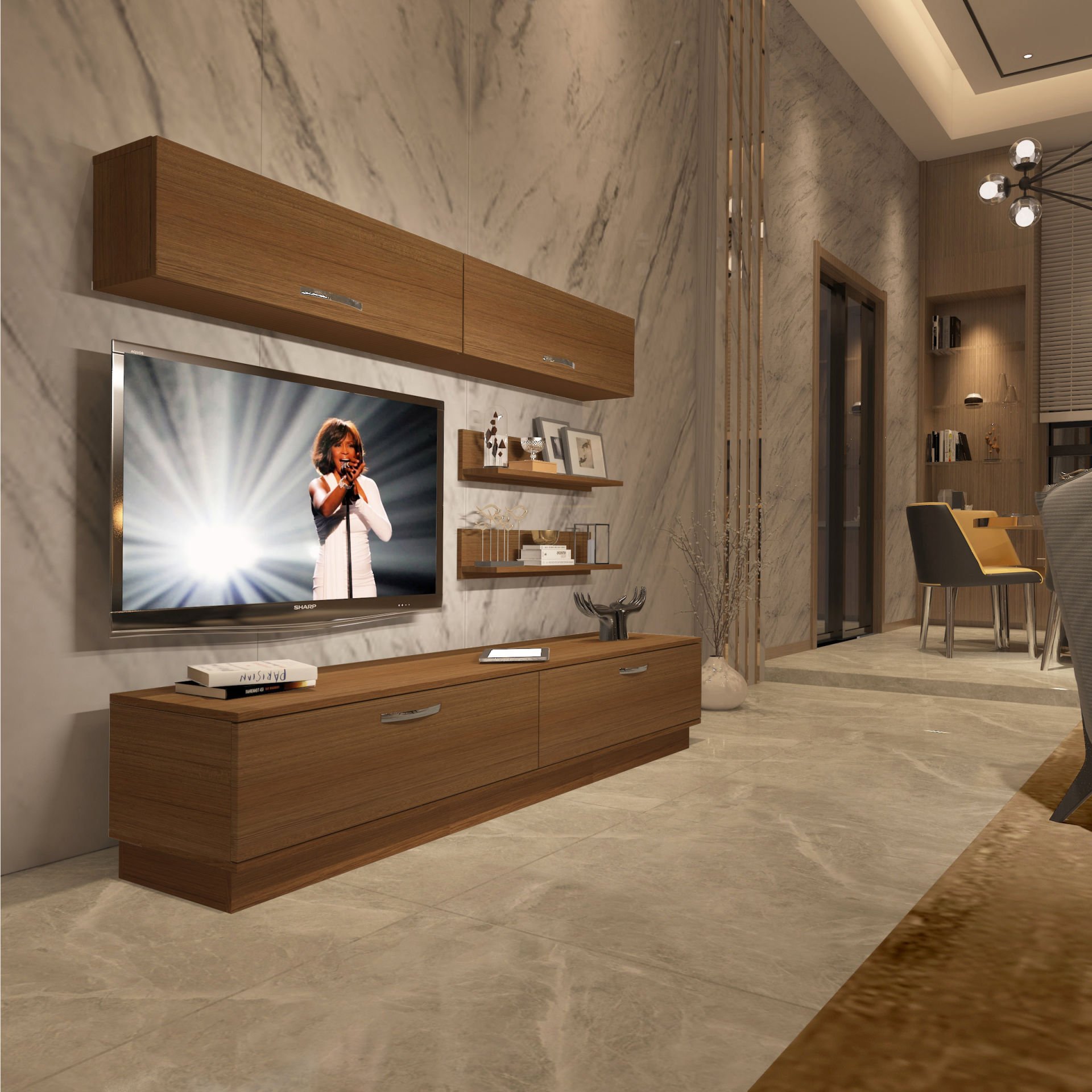 Decoraktiv Eko 5B Slm Std Tv Ünitesi Tv Sehpası Ceviz