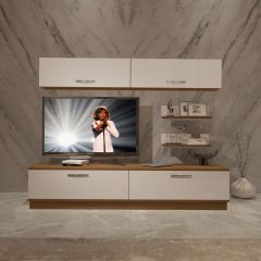 Decoraktiv Eko 5B Slm Std Tv Ünitesi Tv Sehpası Ceviz - Beyaz