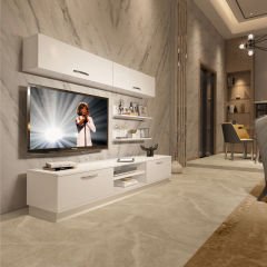 Decoraktiv Eko 5B Slm Dvd Tv Ünitesi Tv Sehpası Parlak Beyaz