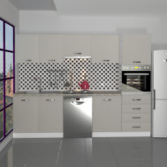Decoraktiv Elite 280Q Ankastre Boy Dolaplı MDF Hazır Mutfak Dolabı Kumtaşı
