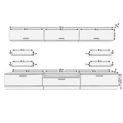 Decoraktiv Trendstyle 8Y Mdf Tv Ünitesi Tv Sehpası Pera - Siyah Mermer