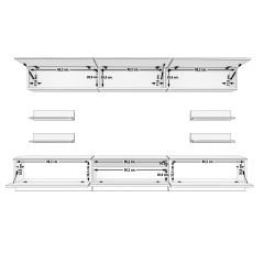 Decoraktiv Trendstyle 8Y Mdf Tv Ünitesi Tv Sehpası Pera - Siyah Mermer