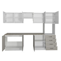Decoraktiv Elite 280Q Ankastre Boy Dolaplı MDF Hazır Mutfak Dolabı Kumtaşı - Beyaz