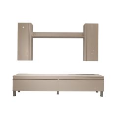 Decoraktiv Eko 7 Mdf Std Krom Ayaklı Tv Ünitesi Tv Sehpası Parlak Beyaz