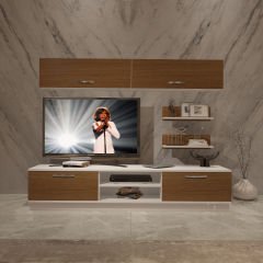 Decoraktiv Eko 5B Slm Dvd Tv Ünitesi Tv Sehpası Beyaz - Ceviz