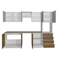 Decoraktiv Elite 280Q Ankastre Boy Dolaplı MDF Hazır Mutfak Dolabı Pera - Kumtaşı