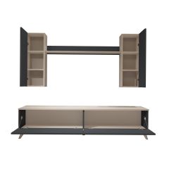 Decoraktiv Eko 7 Mdf Std Retro Tv Ünitesi Tv Sehpası Beyaz - Antrasit