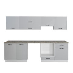 Decoraktiv Elite 280Y Ankastre MDF Hazır Mutfak Dolabı Buz Gri