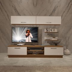 Decoraktiv Eko 5B Slm Dvd Tv Ünitesi Tv Sehpası Ceviz - Beyaz
