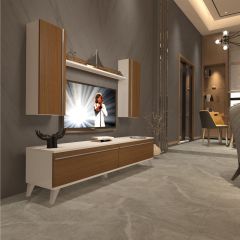 Decoraktiv Eko 7 Mdf Std Retro Tv Ünitesi Tv Sehpası Beyaz - Ceviz