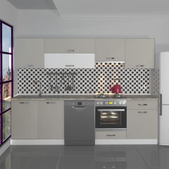 Decoraktiv Elite 280Y Ankastre MDF Hazır Mutfak Dolabı Kumtaşı