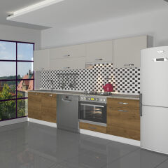 Decoraktiv Elite 280Y Ankastre MDF Hazır Mutfak Dolabı Pera - Kumtaşı