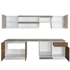 Decoraktiv Elite 280Y Ankastre MDF Hazır Mutfak Dolabı Pera - Kumtaşı