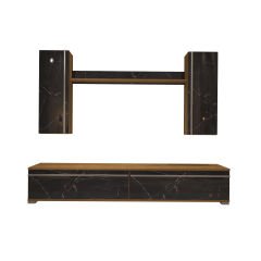 Decoraktiv Eko 5D Mdf Std Tv Ünitesi Tv Sehpası Pera - Siyah Mermer