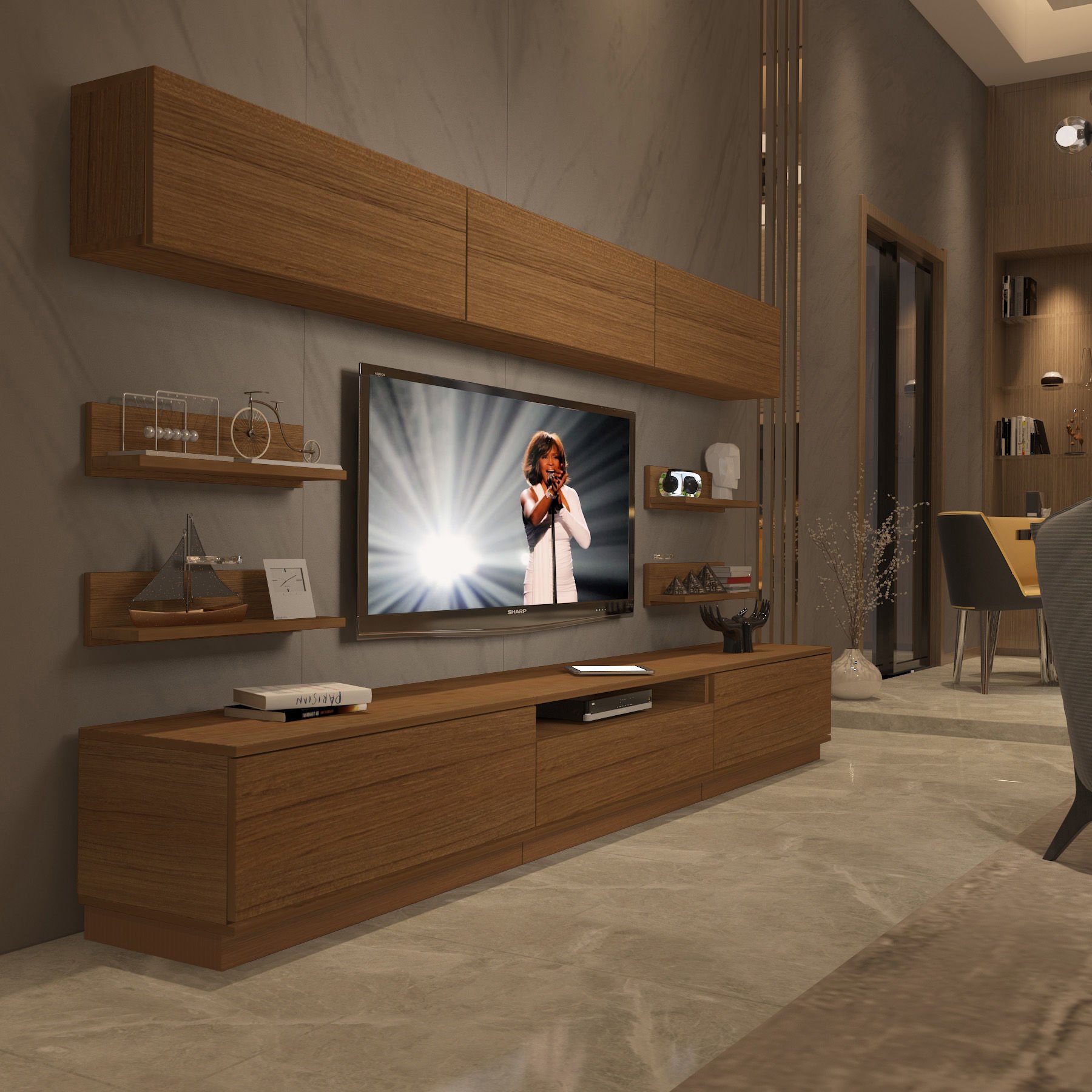Decoraktiv Trendstyle 8YS Mdf Tv Ünitesi Tv Sehpası Ceviz