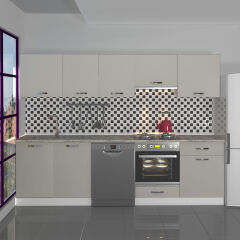 Decoraktiv Elite 280 Ankastre MDF Hazır Mutfak Dolabı Kumtaşı