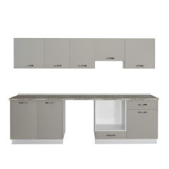 Decoraktiv Elite 280 Ankastre MDF Hazır Mutfak Dolabı Kumtaşı