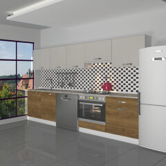 Decoraktiv Elite 280 Ankastre MDF Hazır Mutfak Dolabı Pera - Kumtaşı
