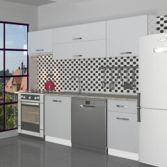 Decoraktiv Elite 220 MDF Hazır Mutfak Dolabı Buz Gri