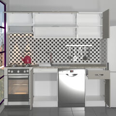 Decoraktiv Elite 220 MDF Hazır Mutfak Dolabı Kumtaşı