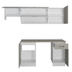 Decoraktiv Elite 220 MDF Hazır Mutfak Dolabı Kumtaşı