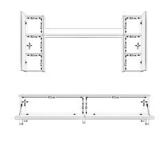 Decoraktiv Eko 5D Mdf Std Krom Ayaklı Tv Ünitesi Tv Sehpası Pera - Beyaz