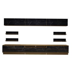Decoraktiv Trendstyle 8YS Mdf Tv Ünitesi Tv Sehpası Pera - Siyah Mermer